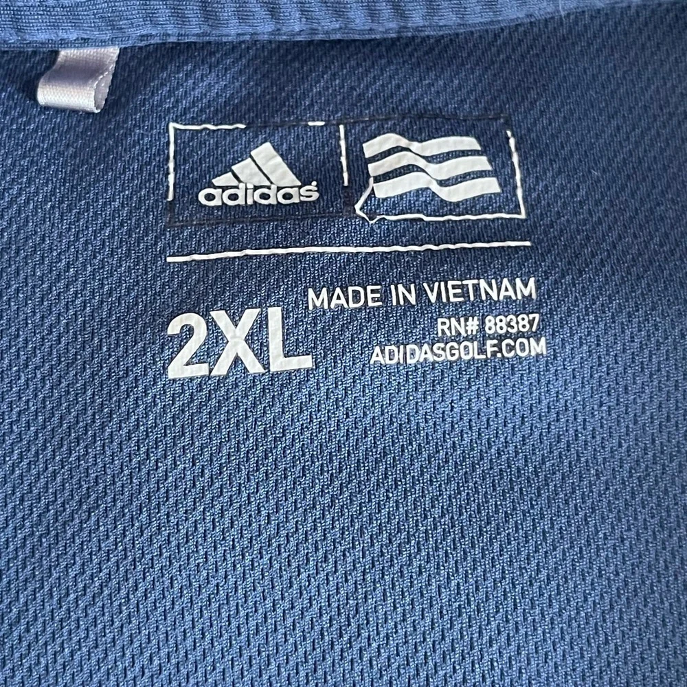 Adidas Blue Polo Golf short sleeve Shirt size 2xl